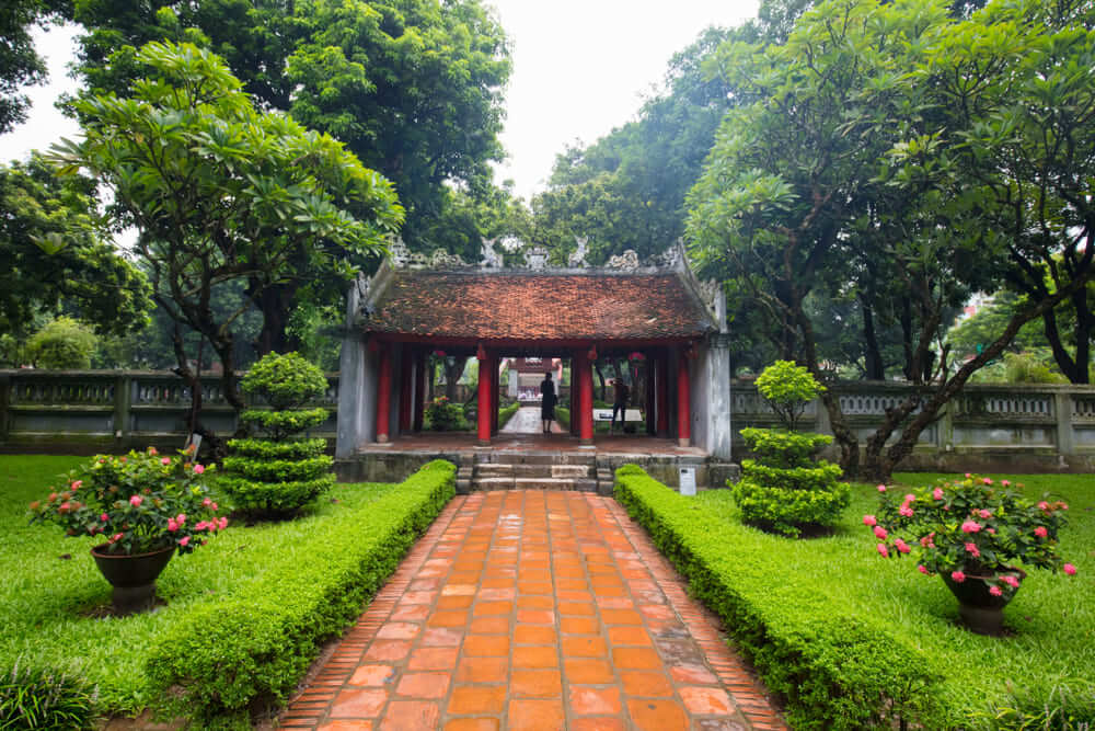 brick path garden temple of literature