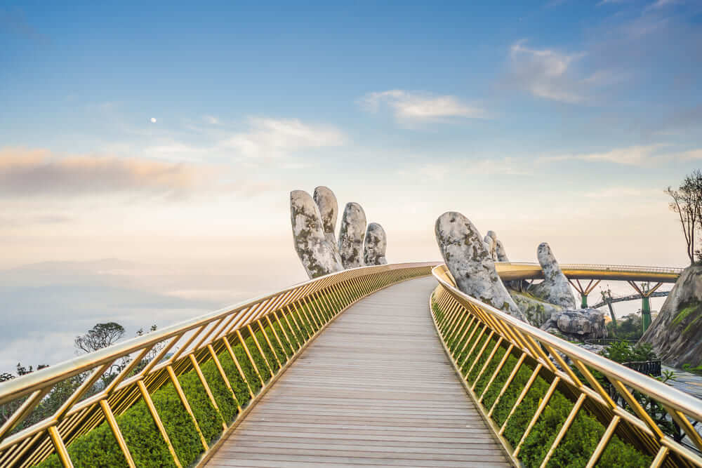 Golden Bridge walkway in Ba Na Hills